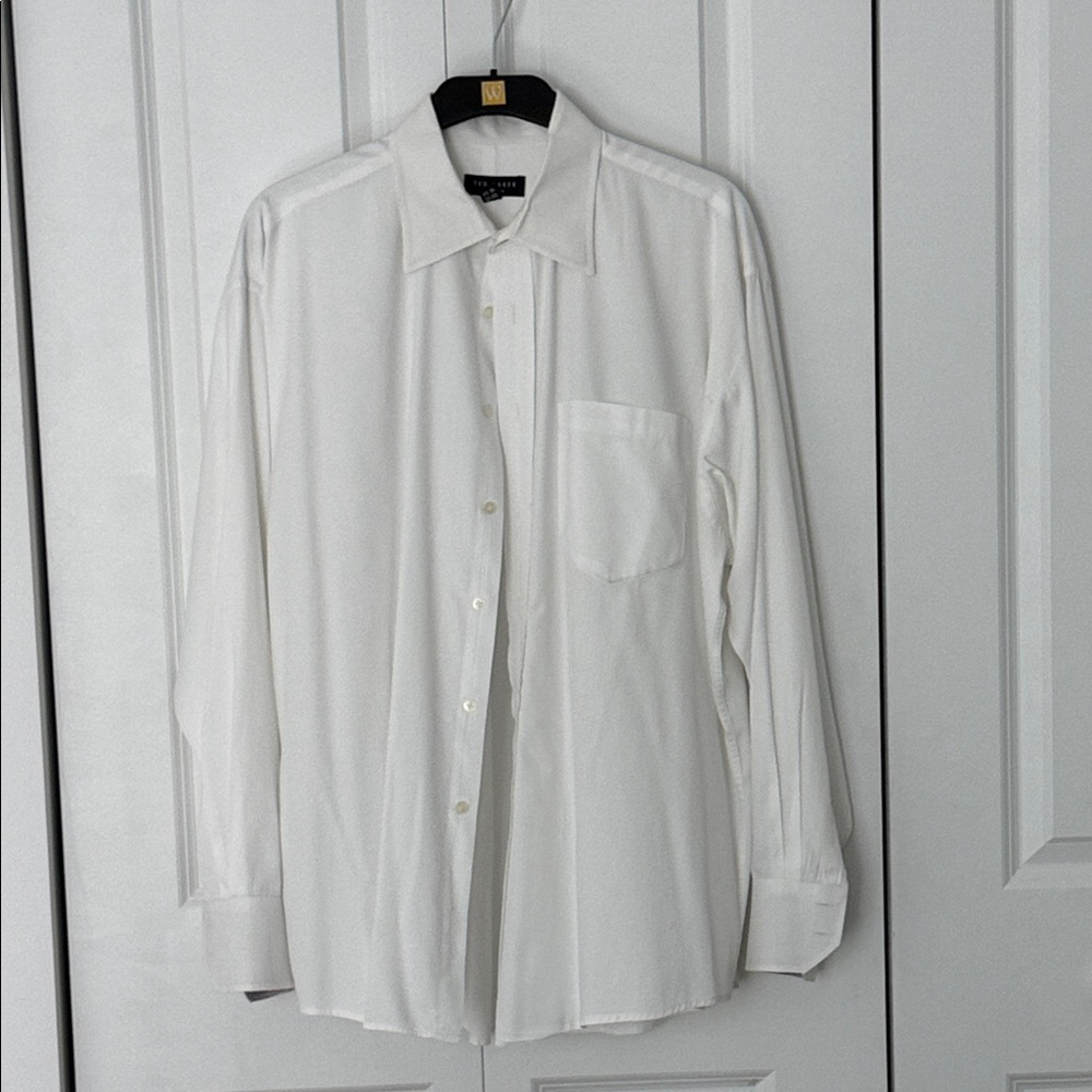 TED BAKER White Dress Shirt for Men 17.5- 34/35